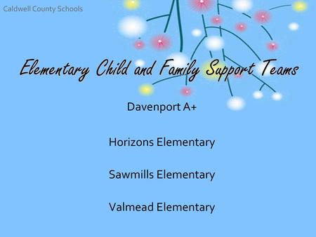 Elementary Child and Family Support Teams