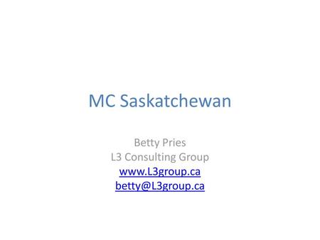 Betty Pries L3 Consulting Group