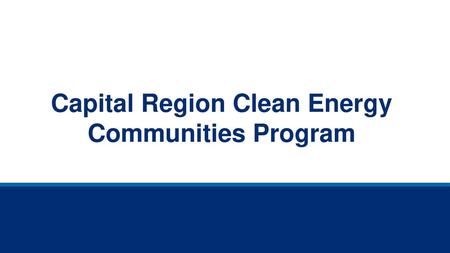 Capital Region Clean Energy Communities Program