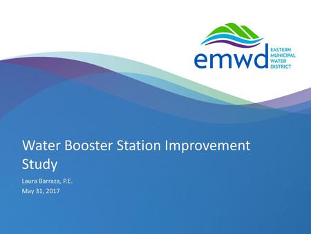 Water Booster Station Improvement Study