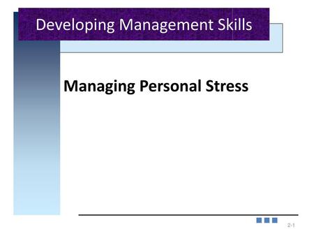 Developing Management Skills