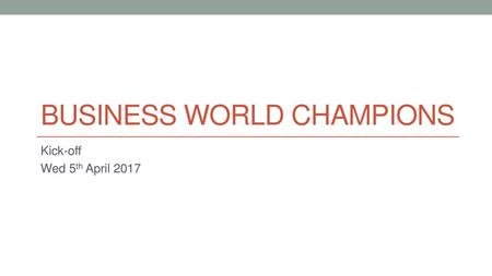 Business World champions