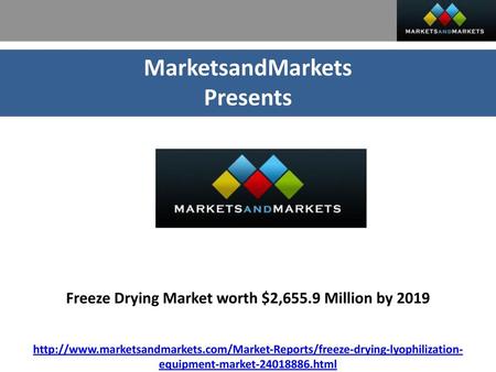 Freeze Drying Market worth $2,655.9 Million by 2019