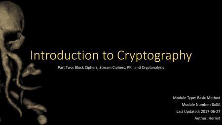 Introduction to Cryptography