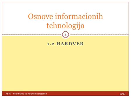 Osnove informacionih tehnologija