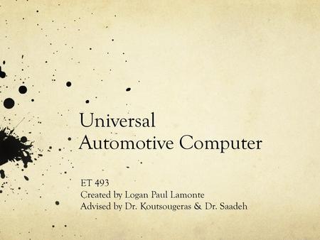 Universal Automotive Computer