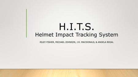 H.I.T.S. Helmet Impact Tracking System