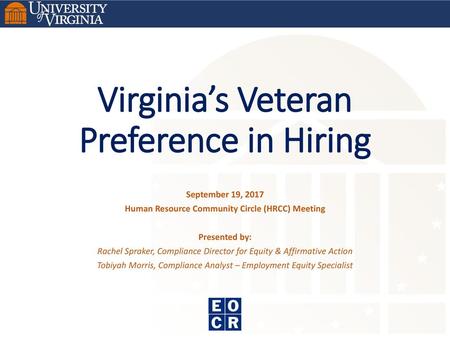 Virginia’s Veteran Preference in Hiring