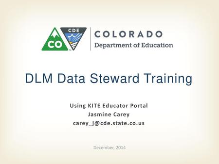 DLM Data Steward Training