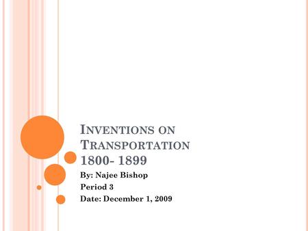 Inventions on Transportation