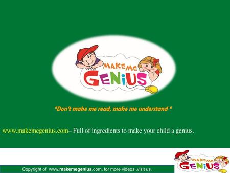 Full of ingredients to make your child a genius.