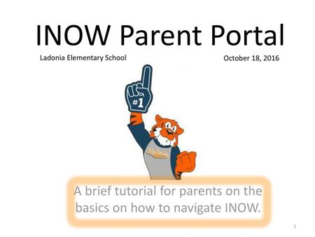 A brief tutorial for parents on the basics on how to navigate INOW.