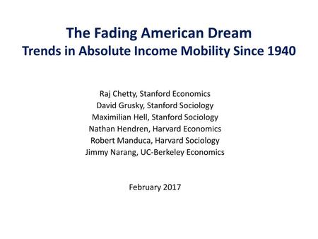 The Fading American Dream