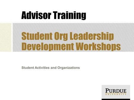 Advisor Training Student Org Leadership Development Workshops