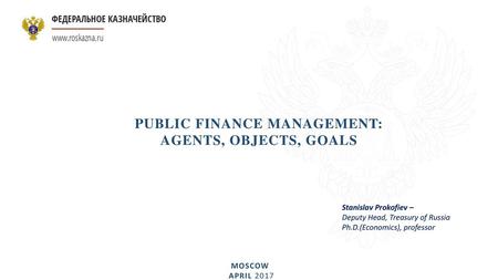 PUBLIC FINANCE MANAGEMENT: