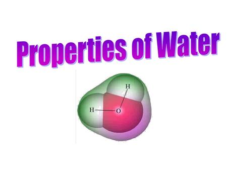 Properties of Water.