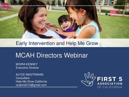 MCAH Directors Webinar