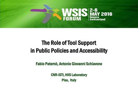 The Role of Tool Support in Public Policies and Accessibility