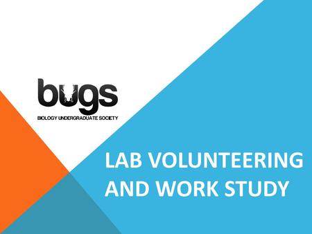 Lab Volunteering and Work Study