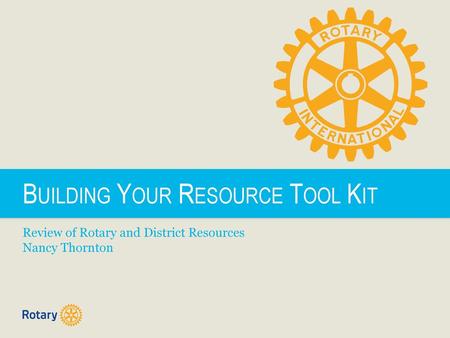 Building Your Resource Tool Kit