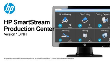 HP SmartStream Production Center Version 1.6 NPI