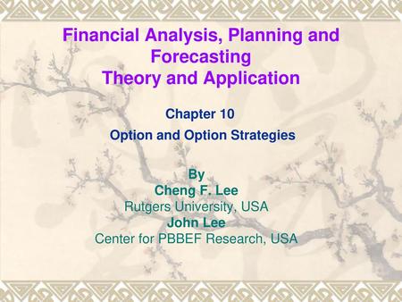 Financial Analysis, Planning and Forecasting Theory and Application