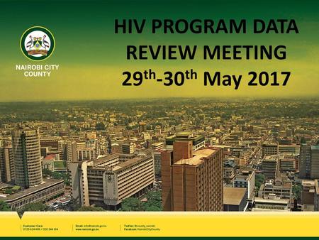 HIV PROGRAM DATA REVIEW MEETING 29th-30th May 2017