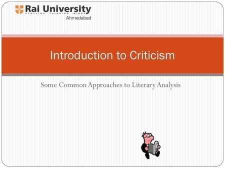 Introduction to Criticism