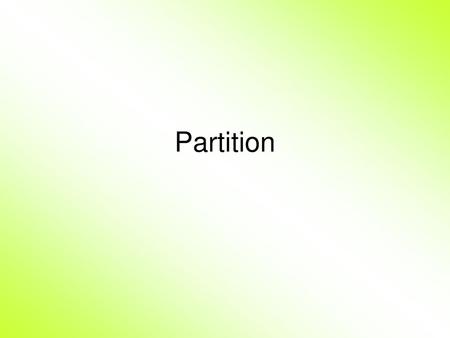 Partition.