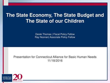 Presentation for Connecticut Alliance for Basic Human Needs 11/18/2016