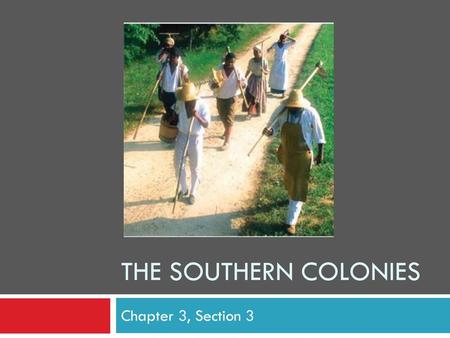 The Southern Colonies Chapter 3, Section 3.