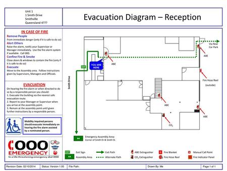 Evacuation Diagram – Reception