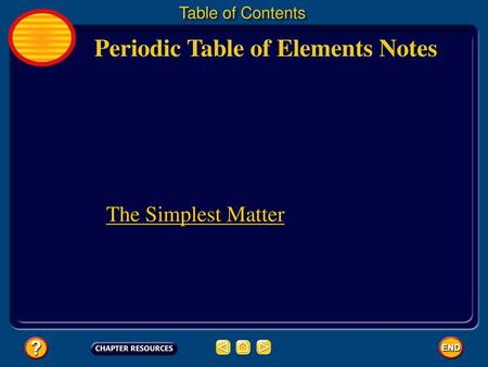 Periodic Table of Elements Notes