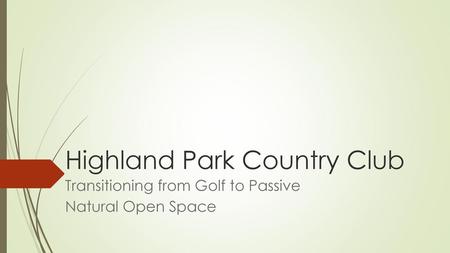 Highland Park Country Club