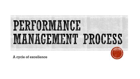 Performance Management Process