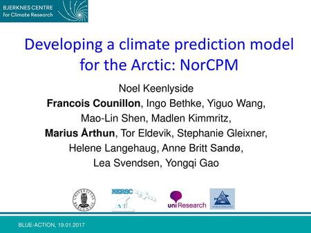 Developing a climate prediction model for the Arctic: NorCPM