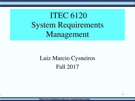 ITEC 6120 System Requirements Management