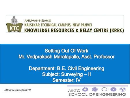 Mr. Vedprakash Maralapalle, Asst. Professor