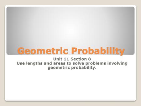 Geometric Probability