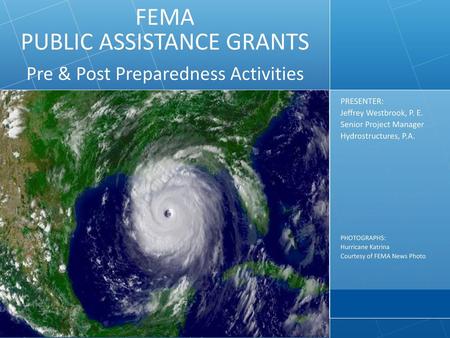 PUBLIC ASSISTANCE GRANTS