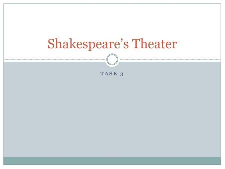 Shakespeare’s Theater