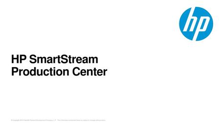 HP SmartStream Production Center