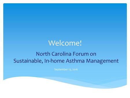 Welcome! North Carolina Forum on