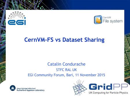 CernVM-FS vs Dataset Sharing