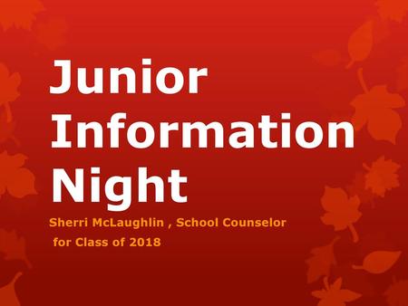 Junior Information Night