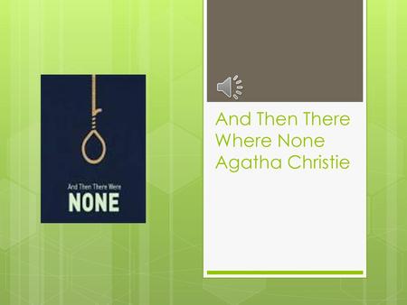 And Then There Where None Agatha Christie