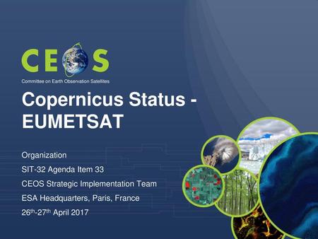 Copernicus Status - EUMETSAT