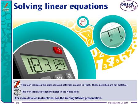 Linear equations Linear equations are the easiest type of equation to solve because the unknown is not raised to any power other than 1. We can solve linear.