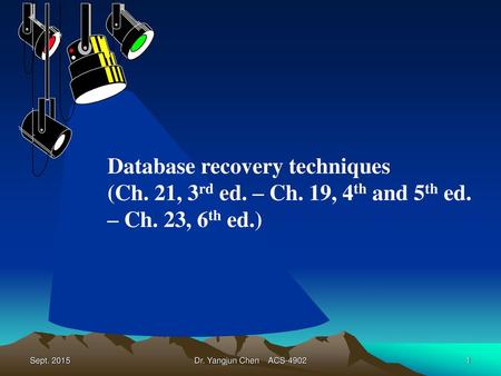 Database recovery techniques