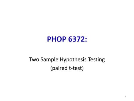 Two Sample Hypothesis Testing (paired t-test)